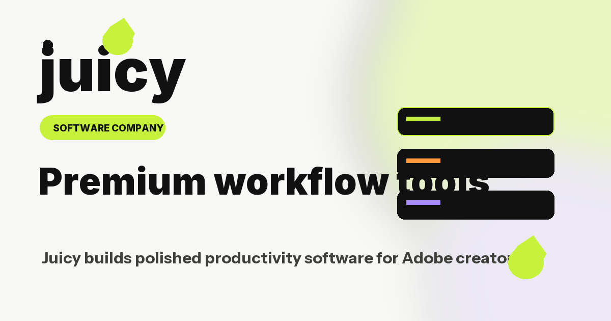 Juicy creative productivity software preview